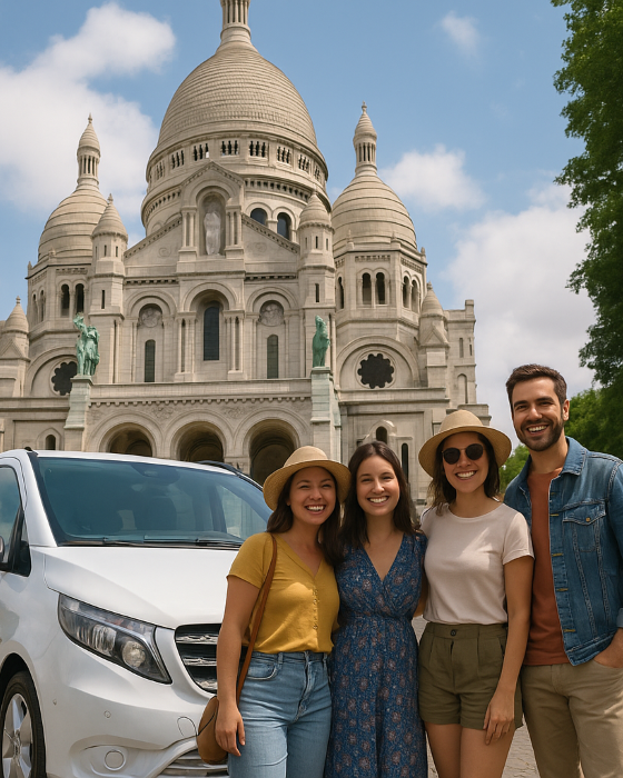 Paris Best Transport happy traveler actions shot